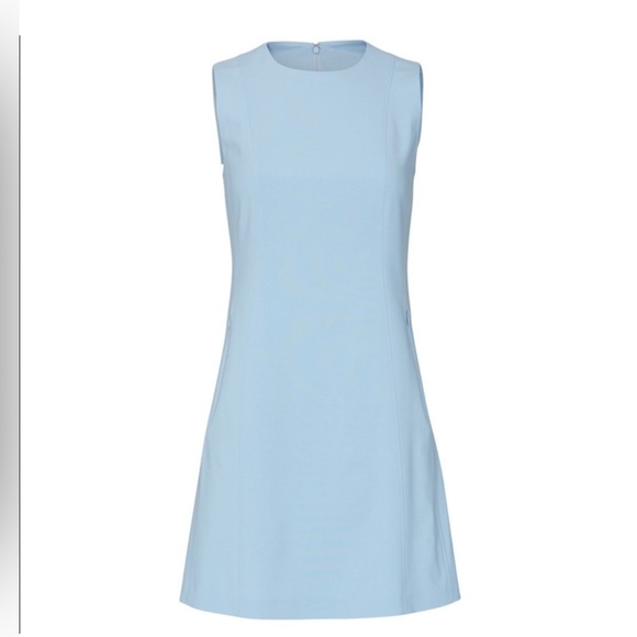 Theory Helaina Dress Size 4 Blue Sleeveless Wool Blend A-line *See Notes* - Picture 3 of 14